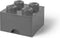 Lego - Opbergbox met Lade Brick 4 - Polypropyleen - Grijs