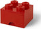 Lego - Opbergbox met Lade Brick 4 - Polypropyleen - Rood