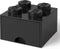 Lego - Opbergbox met Lade Brick 4 - Polypropyleen - Zwart