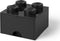 Lego - Opbergbox met Lade Brick 4 - Polypropyleen - Zwart