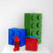 LEGO Storage Opbergbox - 4 stuks - Brick 1 Rond Geel - Brick 1 Vierkant Wit - Brick 2 Rechthoek Blauw - Brick 4 Vierkant Rood - Kunststof - Stapelbaar -