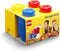 LEGO Storage Opbergbox - 4 stuks - Brick 1 Rond Geel - Brick 1 Vierkant Wit - Brick 2 Rechthoek Blauw - Brick 4 Vierkant Rood - Kunststof - Stapelbaar -