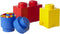 LEGO Storage Opbergbox - 4 stuks - Brick 1 Rond Geel - Brick 1 Vierkant Wit - Brick 2 Rechthoek Blauw - Brick 4 Vierkant Rood - Kunststof - Stapelbaar -