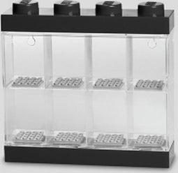 LEGO - Vitrine - voor Minifigures - 8 Vakken - Stapelbaar - Ophangbaar - RechthoekZwart