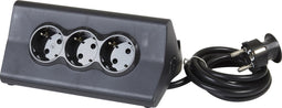 Legrand Bureaublok Stekkerdoos - Contactdoos Verdeelstekker - 3X2P Schuko - 2X USB Hub - Randaarde Nederland - Tablethouder - Zwart