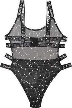 Body Met Zodiac Print - Zwart/Metallic