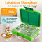 Funkelfuchs® - Lunchbox kinderen met vakjes - 500ml, groen - Lunchbox ster, klein - Snackbox, snackb
