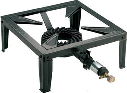 Kemper 1 pit Gasstel - Camping Gasbrander 7,5 KW - Wokbrander 37cm - Zwart