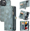 Caseme - vintage 2 in 1 portemonnee hoes - Geschikt voor iPhone 13 Pro - Blauw