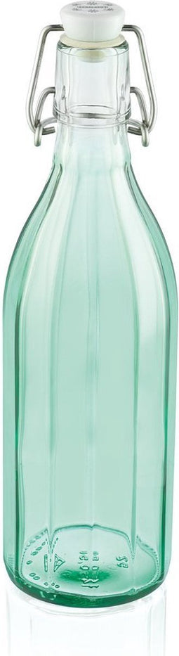 Leifheit 36322 Glazen Facetfles 0.5L Transparant/Groen