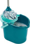 Leifheit Classic mop set complete set - incl. emmer 12 liter - turqouise - grijs