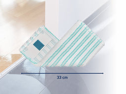 Leifheit Clean Twist M Ergo en Power Clean - vloerwisser overtrek - klittenband - 33 cm - Micro Duo