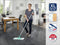 Leifheit Profi vloerwisser XL Micro Duo + EXTRA static stofdoek - 42 cm wisbreedte - stalen steel 140 cm - 360° draaibare scharnier - Click System