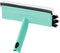 Leifheit raamwisser met borstel en telescoopsteel - 28 cm wisbreedte - 110-190 cm - Click System - turquoise - grijs