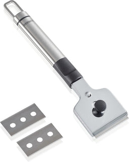 Leifheit schraper voor keramische kookplaat - rvs - zwart