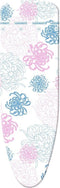 Leifheit strijkplankhoes Cotton Classic M - 125 x 40 cm strijkvlak - 3 mm dikke molton - roze - wit - blauw