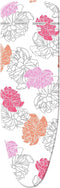 Leifheit strijkplankhoes Cotton Comfort S / M - 125 x 40 cm strijkvlak - 3 mm dikke molton - roze - wit - oranje