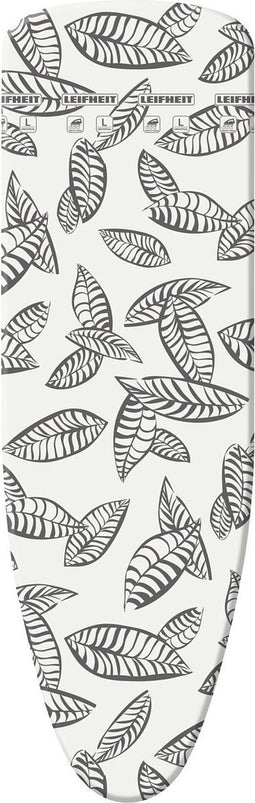 Leifheit strijkplankhoes Perfect Steam Air Board Express L Universeel - 140 x 45 cm strijkvlak - 3 mm dikke molton - zwart - wit