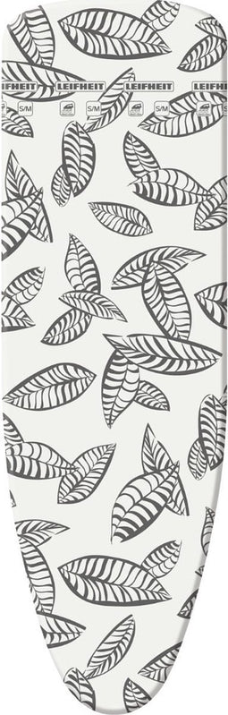 Leifheit strijkplankhoes Perfect Steam Air Board Express S/M - 125 x 40 cm strijkvlak - 3 mm dikke molton - zwart - wit