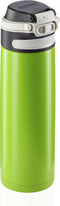 Leifheit thermosbeker Flip - 600 ml - RVS - groen
