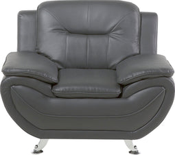 LEIRA - Fauteuil - Grijs - Kunstleer