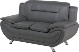 LEIRA - Tweezitsbank - Grijs - Kunstleer