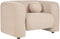 LEIREN - Fauteuil - Beige - Bouclé