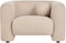 LEIREN - Fauteuil - Beige - Bouclé