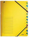 Leitz - 12-vaks Sorteermap - Karton - Geel - A4