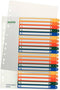 Leitz 1296 Register Din A4 1-20 Polypropyleen Meerdere Kleur