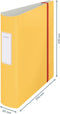 Leitz 180° Active Cosy Kunststof Ordner met Rugetiket - 2 Rings A4 - Rugbreedte van 82mm - Warm Geel