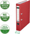 Leitz 180° Kunststof Ordner - 90% gerecycled karton - 30% pre-consumer gerecycled plastic - Rugbreedte van 52 mm - voor A4 Formaat - Rood