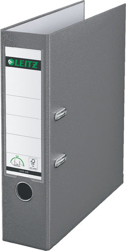 Leitz 180° Kunststof Ordner - 90% gerecycled karton - 30% pre-consumer gerecycled plastic - Rugbreedte van 82 mm - A4 - Grijs