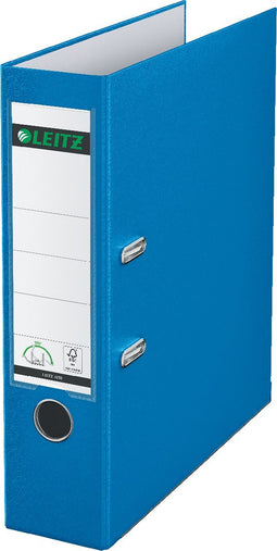 Leitz 180° Ordner Kunststof - 90% gerecycled karton - 30% pre-consumer gerecycled plastic - Rugbreedte van 82 mm - A4 - Lichtblauw