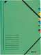 Leitz 7-vaks Sorteermap Karton Groen A4