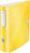 Leitz Active WOW Ordner met Binnenhoezen - Capaciteit van 500 A4-Vel - Rugbreedte van 82mm - Geel