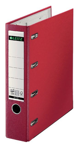 Leitz - Bankordner leitz a4 80mm 2 mechanieken rood | 5 stuks