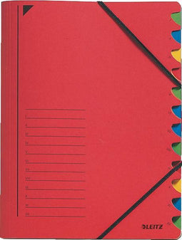 Leitz Bureau Sorteermap Karton - 12-tabs - A4 - Rood