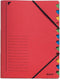 Leitz Bureau Sorteermap Karton - 12-tabs - A4 - Rood
