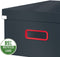 Leitz Click & Store Grote Kartonnen A3 Opbergdoos - 85% Gerecycled Karton - Opvouwbare Sorteerdoos met Deksel - 36.9 x 20 x 48.2 Cm (BxHxD) - Fluweel Grijs