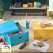 Leitz Click & Store Grote Kartonnen A3 Opbergdoos - 85% Gerecycled Karton - Opvouwbare Sorteerdoos met Deksel - 36.9 x 20 x 48.2 Cm (BxHxD) - Sereen Blauw