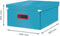 Leitz Click & Store Grote Kartonnen A3 Opbergdoos - 85% Gerecycled Karton - Opvouwbare Sorteerdoos met Deksel - 36.9 x 20 x 48.2 Cm (BxHxD) - Sereen Blauw