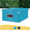 Leitz Click & Store Grote Kartonnen A3 Opbergdoos - 85% Gerecycled Karton - Opvouwbare Sorteerdoos met Deksel - 36.9 x 20 x 48.2 Cm (BxHxD) - Sereen Blauw