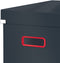 Leitz Click & Store Grote Opbergdoos - 80% Gerecycled Karton - 32 x 31 x 36 Cm (BxHxD) - Opvouwbare Opbergdoos met Deksel - Fluweel Grijs