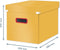 Leitz Click & Store Grote Opbergdoos - 80% Gerecycled Karton - 32 x 31 x 36 Cm (BxHxD) - Opvouwbare Opbergdoos met Deksel - Warm Geel