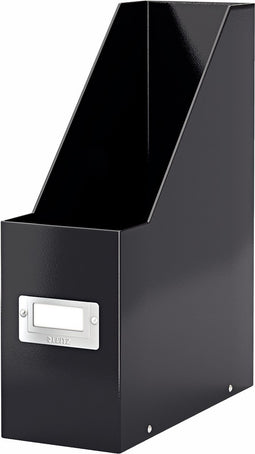 Leitz Click & Store WOW Tijdschriftencassette - Lectuurbak - 77% - Gerecycled Karton - 10.3 x 33 x 25.3 Cm (BxHxD) - Zwart