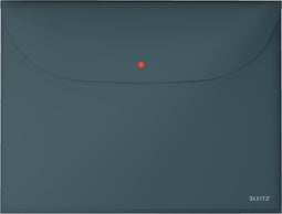 Leitz Cosy 3 Dossiermappen - Map Met 2 Vakken - Mappen Voor Documenten a4 - Ideaal voor Thuiskantoor/Thuiswerken - Fluweel Grijs