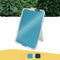 Leitz Cosy Beschrijfbare Glassboard Voor Bureau - Clipboard a4 Formaat - Glazen Memobord Inclusief Inclusief Pennenhouder En Minimarker Met Wisser - Sereen Blauw