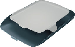 Leitz Cosy Brievenbak Met Organiser Voor Bureau - Brievennbakjes Voor A4- En C4-Formaten - Ideaal voor Thuiskantoor/Thuiswerken - Fluweel Grijs