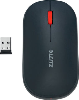 Leitz Cosy Draadloze Muis - Bluetooth of 2,4 GHz - USB-A - Inclusief Batterij - Fluweel Grijs